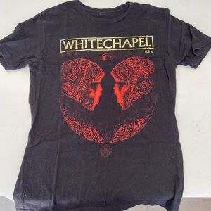 Whitechapel Tour 2022 Black and Red Graphic T-Shirt Band Tee Size Medium
